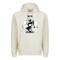 Oatmeal Heather stormtrooper cat Premium Hoodie - linhVisuals