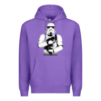 Purple stormtrooper cat Premium Hoodie - linhVisuals