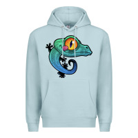 Blue Mist cute colorful cartoon gecko Premium Hoodie - linhVisuals
