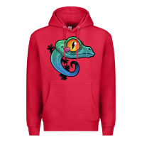 Cardinal cute colorful cartoon gecko Premium Hoodie - linhVisuals