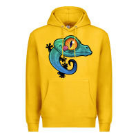 Lemon cute colorful cartoon gecko Premium Hoodie - linhVisuals