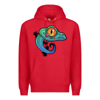 Red cute colorful cartoon gecko Premium Hoodie - linhVisuals