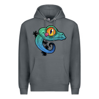 Rock cute colorful cartoon gecko Premium Hoodie - linhVisuals