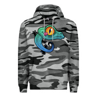 Slate Camo cute colorful cartoon gecko Premium Hoodie - linhVisuals