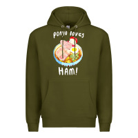 Army Green studio ghibli ponyo loves ham Premium Hoodie - linhVisuals