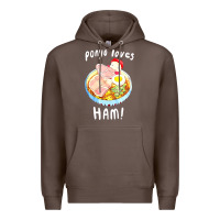 Coffee studio ghibli ponyo loves ham Premium Hoodie - linhVisuals
