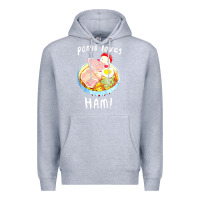 Heather Grey studio ghibli ponyo loves ham Premium Hoodie - linhVisuals