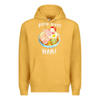 Mustard studio ghibli ponyo loves ham Premium Hoodie - linhVisuals