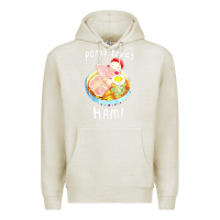 Oatmeal Heather studio ghibli ponyo loves ham Premium Hoodie - linhVisuals