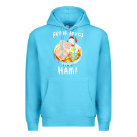 Ocean Blue studio ghibli ponyo loves ham Premium Hoodie - linhVisuals