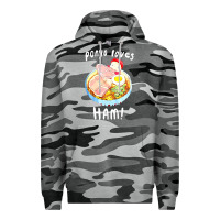 Slate Camo studio ghibli ponyo loves ham Premium Hoodie - linhVisuals