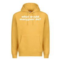 Mustard what would macgyver do Premium Hoodie - linhVisuals