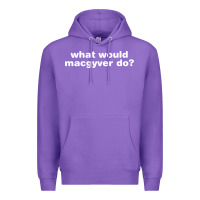 Purple what would macgyver do Premium Hoodie - linhVisuals