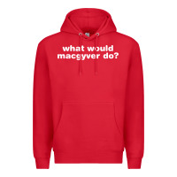 Red what would macgyver do Premium Hoodie - linhVisuals