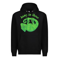 Black hang in there magical chameleon Premium Hoodie - linhVisuals