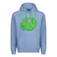 Colony Blue hang in there magical chameleon Premium Hoodie - linhVisuals