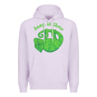 Lilac hang in there magical chameleon Premium Hoodie - linhVisuals