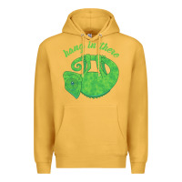 Mustard hang in there magical chameleon Premium Hoodie - linhVisuals