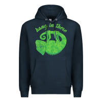 Navy hang in there magical chameleon Premium Hoodie - linhVisuals