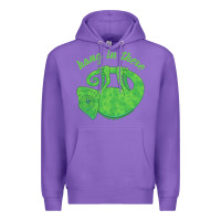 Purple hang in there magical chameleon Premium Hoodie - linhVisuals