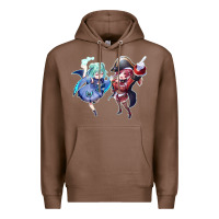 Chestnut Houshou Marine and Uruha Rushia Premium Hoodie - linhVisuals