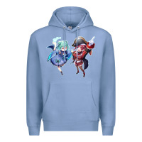 Colony Blue Houshou Marine and Uruha Rushia Premium Hoodie - linhVisuals