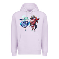 Lilac Houshou Marine and Uruha Rushia Premium Hoodie - linhVisuals