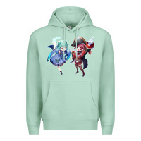 Seafoam Houshou Marine and Uruha Rushia Premium Hoodie - linhVisuals