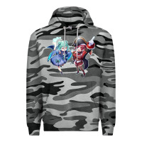 Slate Camo Houshou Marine and Uruha Rushia Premium Hoodie - linhVisuals