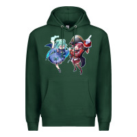 Sports Green Houshou Marine and Uruha Rushia Premium Hoodie - linhVisuals