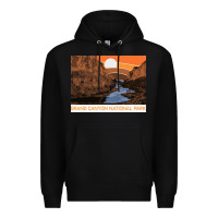 Black vintage grand canyon national park retro colorado river 80s Premium Hoodie - linhVisuals