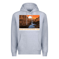 Heather Grey vintage grand canyon national park retro colorado river 80s Premium Hoodie - linhVisuals