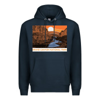 Navy vintage grand canyon national park retro colorado river 80s Premium Hoodie - linhVisuals