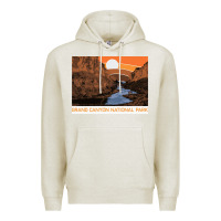 Oatmeal Heather vintage grand canyon national park retro colorado river 80s Premium Hoodie - linhVisuals