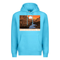 Ocean Blue vintage grand canyon national park retro colorado river 80s Premium Hoodie - linhVisuals