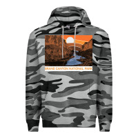 Slate Camo vintage grand canyon national park retro colorado river 80s Premium Hoodie - linhVisuals