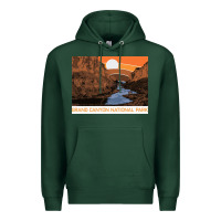 Sports Green vintage grand canyon national park retro colorado river 80s Premium Hoodie - linhVisuals