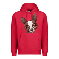 Cardinal zippy the boston terrier Premium Hoodie - linhVisuals