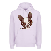 Lilac zippy the boston terrier Premium Hoodie - linhVisuals