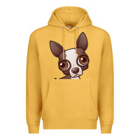 Mustard zippy the boston terrier Premium Hoodie - linhVisuals