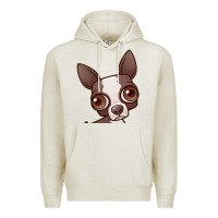 Oatmeal Heather zippy the boston terrier Premium Hoodie - linhVisuals