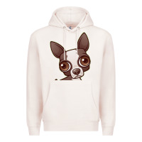 Pale Pink zippy the boston terrier Premium Hoodie - linhVisuals