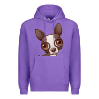 Purple zippy the boston terrier Premium Hoodie - linhVisuals