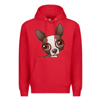 Red zippy the boston terrier Premium Hoodie - linhVisuals