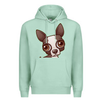 Seafoam zippy the boston terrier Premium Hoodie - linhVisuals