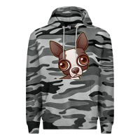 Slate Camo zippy the boston terrier Premium Hoodie - linhVisuals