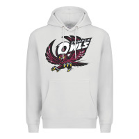 Dove Grey temple owls Premium Hoodie - linhVisuals