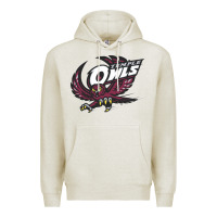 Oatmeal Heather temple owls Premium Hoodie - linhVisuals