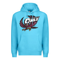 Ocean Blue temple owls Premium Hoodie - linhVisuals