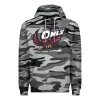 Slate Camo temple owls Premium Hoodie - linhVisuals